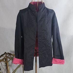 Reversible jacket Size L Fuschia & Black Barbie Core Pink